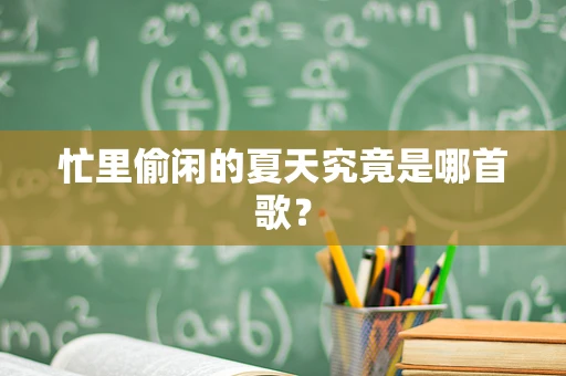 忙里偷闲的夏天究竟是哪首歌？