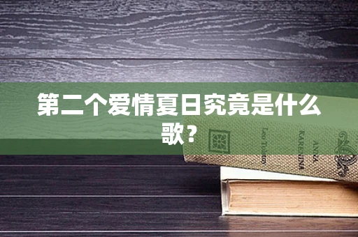 第二个爱情夏日究竟是什么歌？