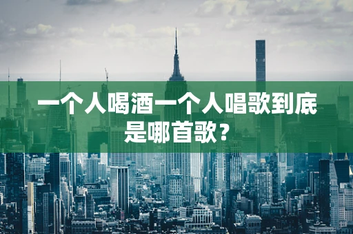 一个人喝酒一个人唱歌到底是哪首歌？
