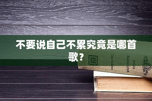 不要说自己不累究竟是哪首歌？
