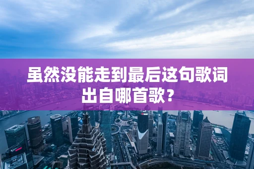 虽然没能走到最后这句歌词出自哪首歌？
