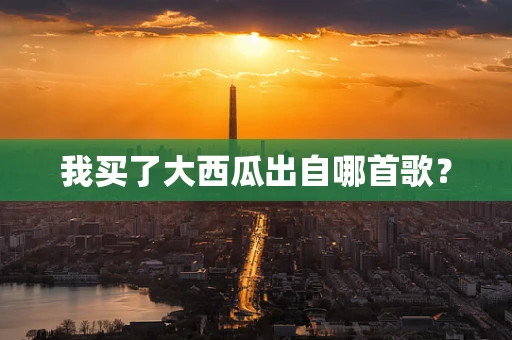 我买了大西瓜出自哪首歌？