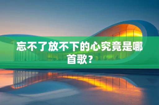 忘不了放不下的心究竟是哪首歌？