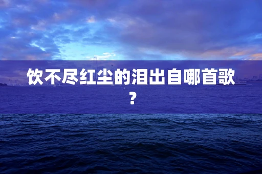 饮不尽红尘的泪出自哪首歌？