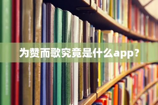 为赞而歌究竟是什么app？