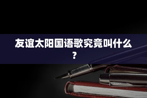 友谊太阳国语歌究竟叫什么？