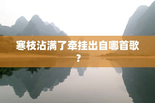 寒枝沾满了牵挂出自哪首歌？
