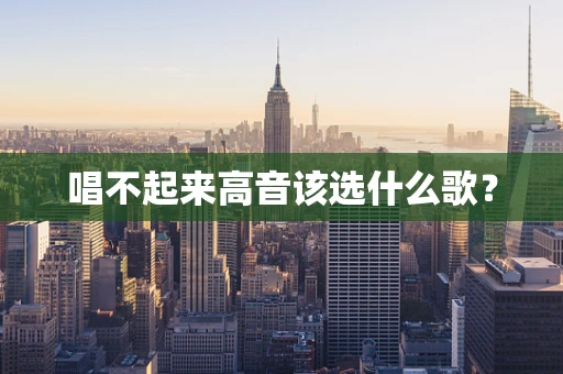 唱不起来高音该选什么歌？