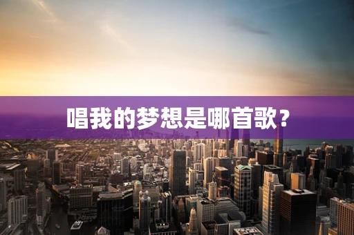 唱我的梦想是哪首歌？