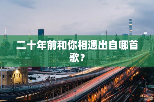 二十年前和你相遇出自哪首歌？
