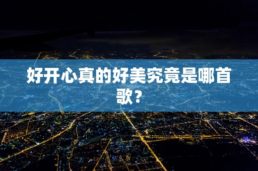 好开心真的好美究竟是哪首歌？
