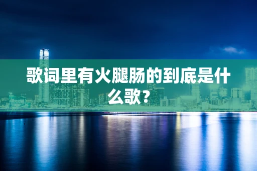 歌词里有火腿肠的到底是什么歌？