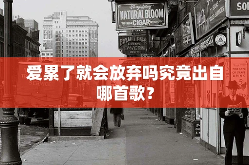 爱累了就会放弃吗究竟出自哪首歌？