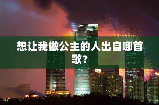 想让我做公主的人出自哪首歌？