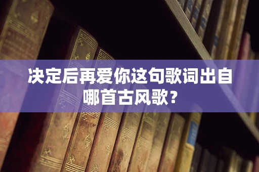决定后再爱你这句歌词出自哪首古风歌？