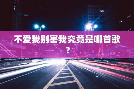 不爱我别害我究竟是哪首歌？