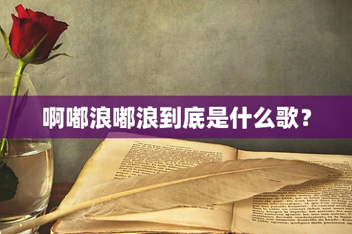 啊嘟浪嘟浪到底是什么歌？