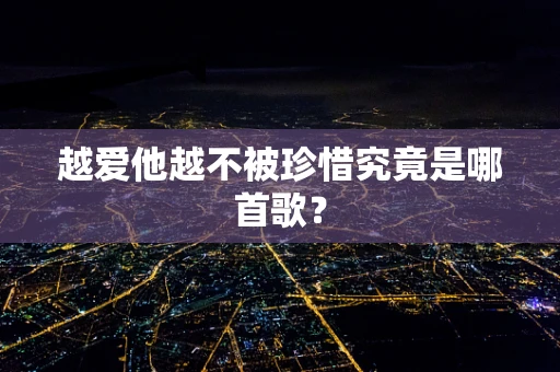 越爱他越不被珍惜究竟是哪首歌？