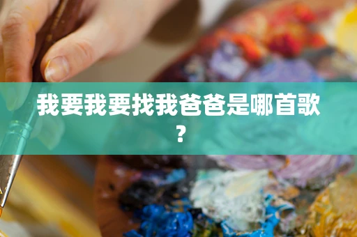 我要我要找我爸爸是哪首歌？