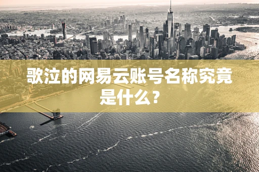 歌泣的网易云账号名称究竟是什么？