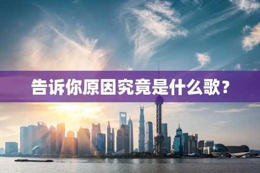 告诉你原因究竟是什么歌？