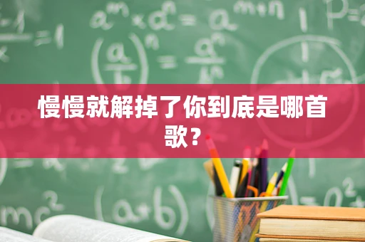 慢慢就解掉了你到底是哪首歌？