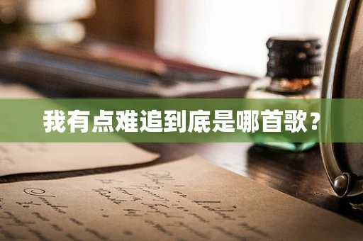 我有点难追到底是哪首歌？