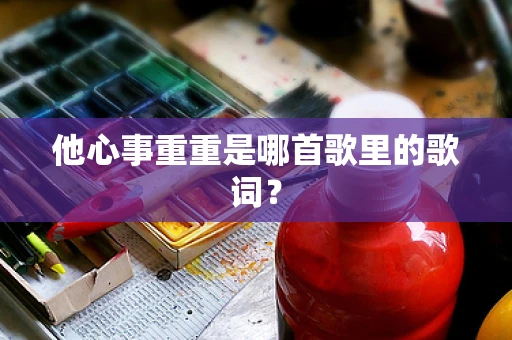 他心事重重是哪首歌里的歌词？
