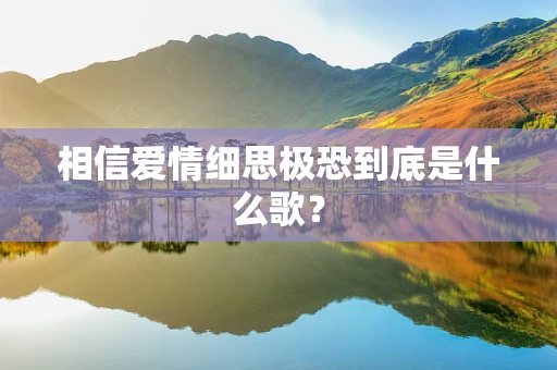 相信爱情细思极恐到底是什么歌？