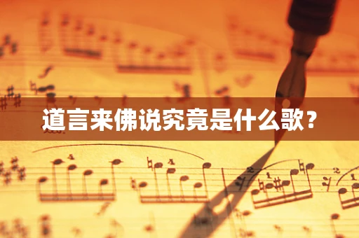 道言来佛说究竟是什么歌？