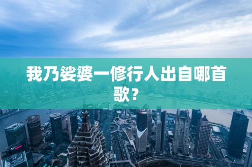 我乃娑婆一修行人出自哪首歌？