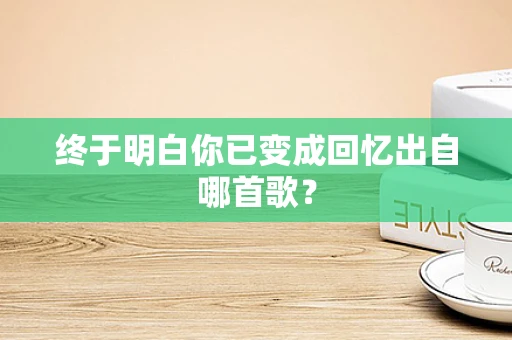 终于明白你已变成回忆出自哪首歌？