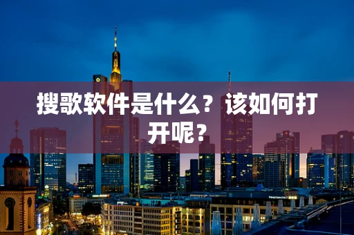 搜歌软件是什么？该如何打开呢？