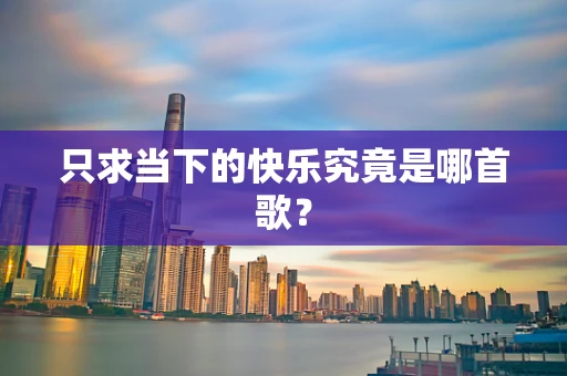 只求当下的快乐究竟是哪首歌？