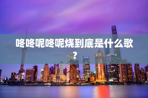 咚咚呢咚呢烧到底是什么歌？