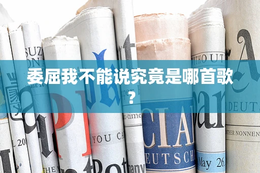 委屈我不能说究竟是哪首歌？