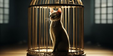 像关在笼子里的猫这句歌词出自哪首歌？