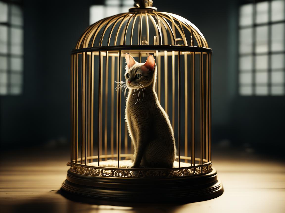像关在笼子里的猫这句歌词出自哪首歌？